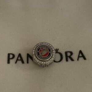 Pandora USMC Marine Corps Exclusive  Dangle Bead Charm